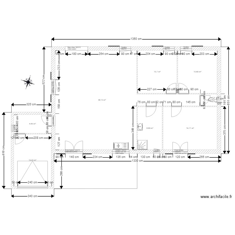 Maison nue et ouvertures1. Plan de 0 pièce et 0 m2