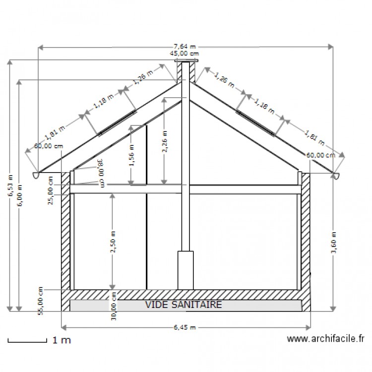 Coupe Bb Nord Est / 50e. Plan de 0 pièce et 0 m2
