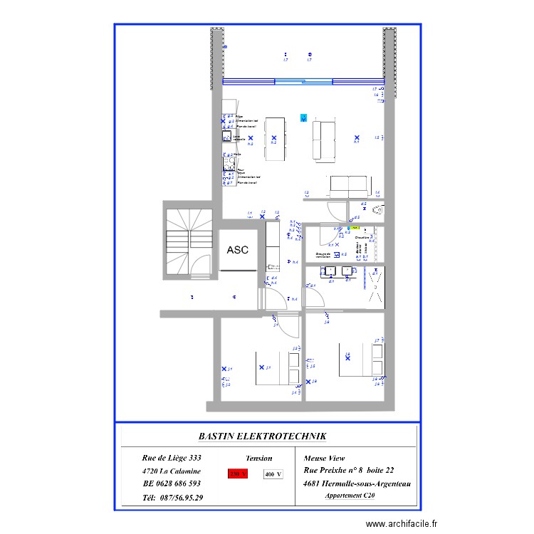 Appartement Meuse View appartement C 20 réception. Plan de 0 pièce et 0 m2