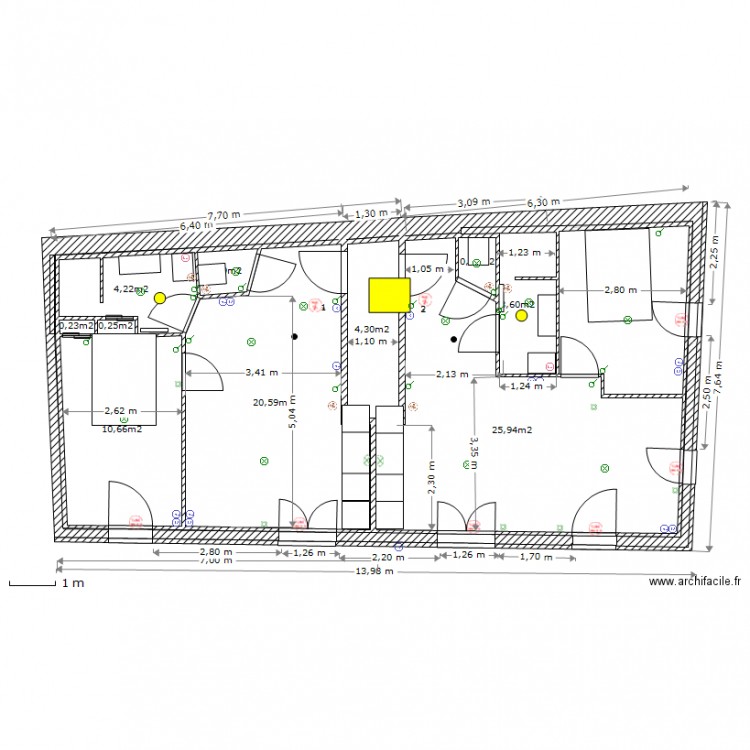 Eclairage 1 etage. Plan de 0 pièce et 0 m2