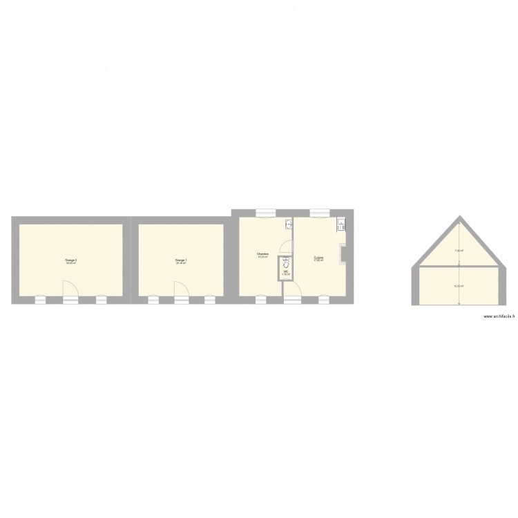 Guimaec Dependance granges. Plan de 0 pièce et 0 m2