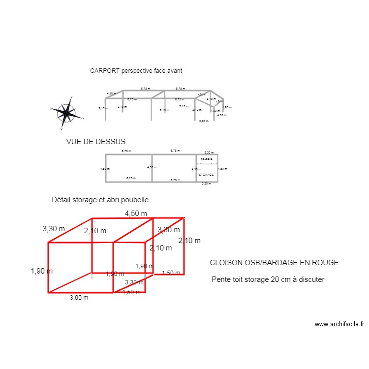 CARPORT. Plan de 0 pièce et 0 m2