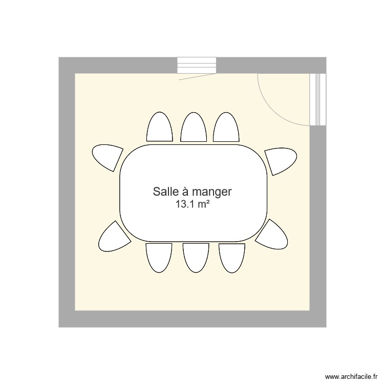 Salle à manger - Plan 1 pièce 13 m2 dessiné par puntou