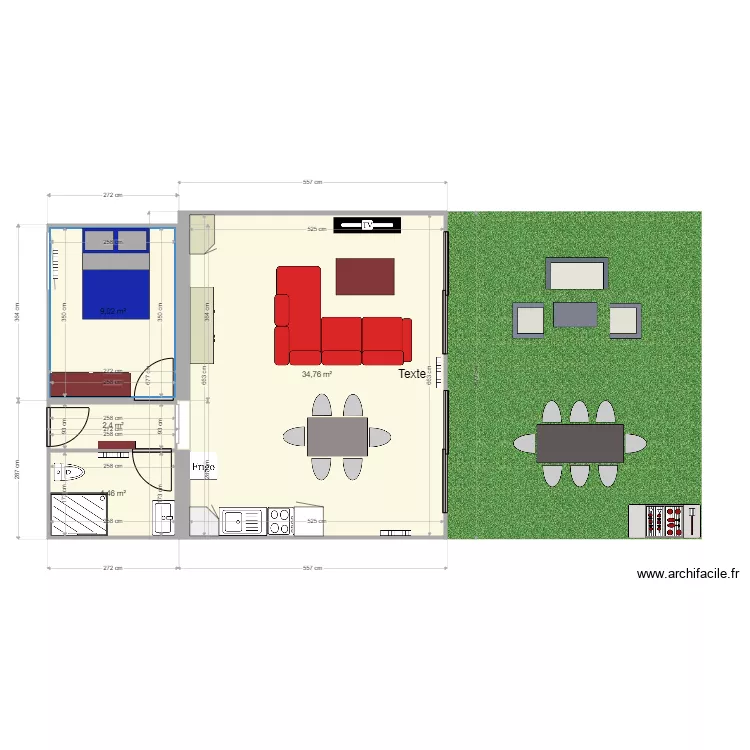 studio. Plan de 