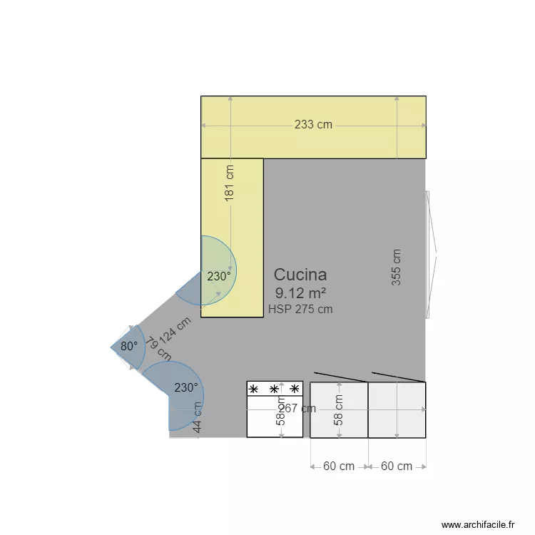 Cucina Emilie 1. Plan de 