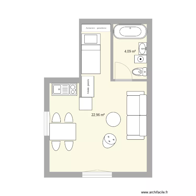 Bidart appart v3. Plan de 