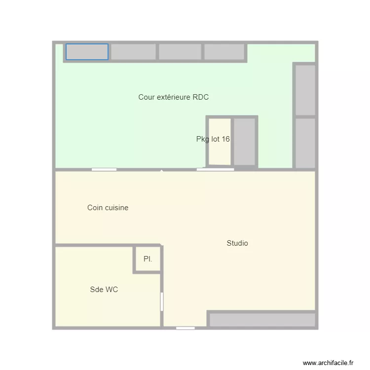 studio 2ème étage face. Plan de studio 2ème étage face. Plan de