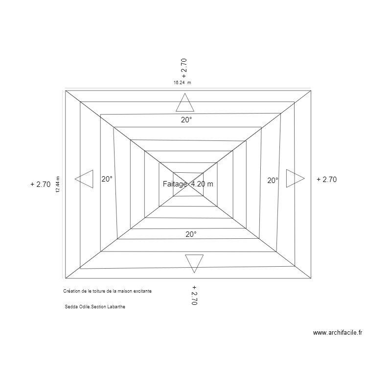 toiture plat. Plan de 0 pièce et 0 m2