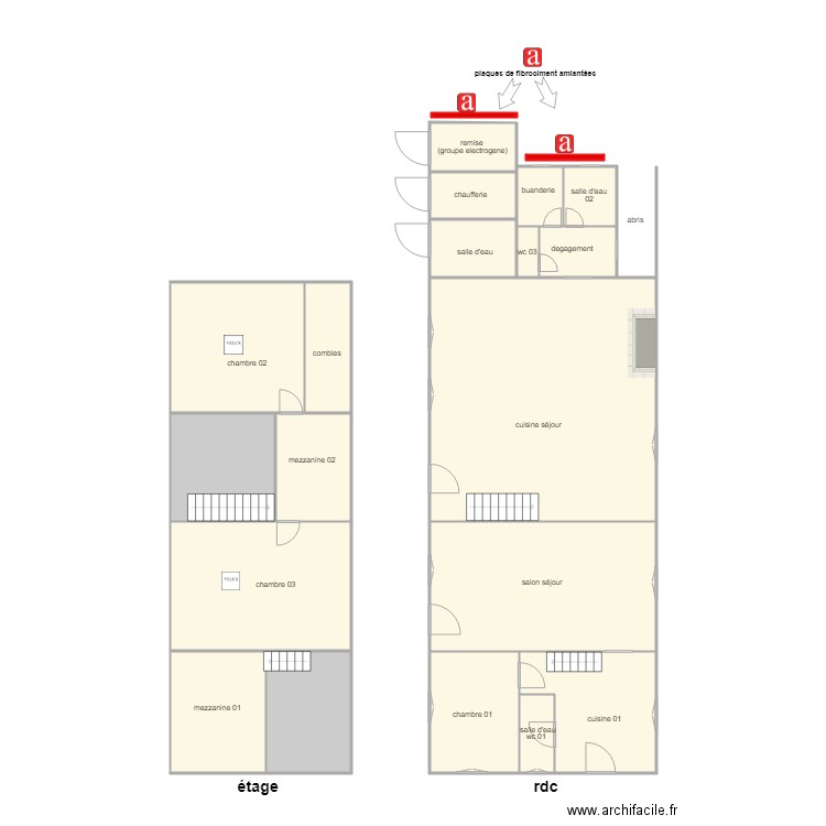 toraja henriette am rdc etage 1. Plan de 0 pièce et 0 m2