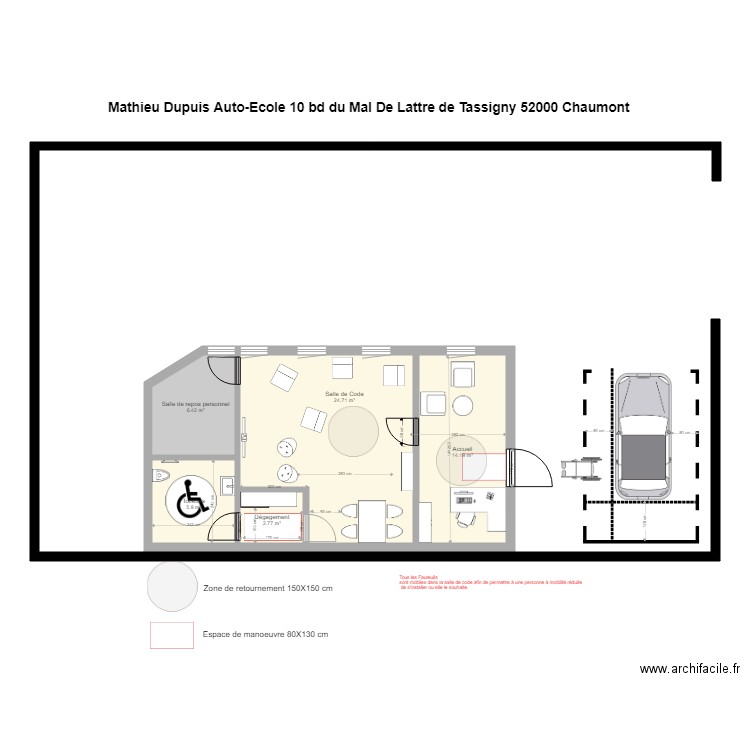 MDAutoécole. Plan de 0 pièce et 0 m2