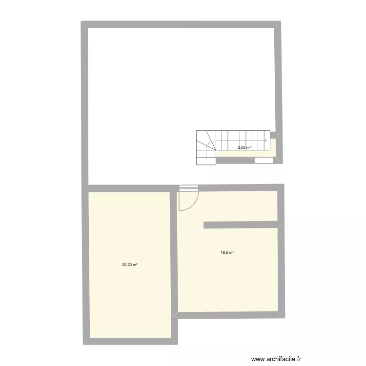 Premier jet. Plan de 3 pièces et 42 m² Premier jet. Plan de 3 pièces et 42 m²