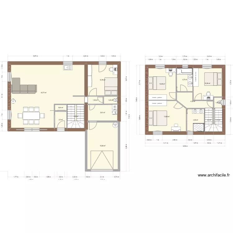 villa prisme. Plan de 18 Pièces et 142 m²