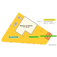 Plan masse projet Parcelles E2074 et E2066
