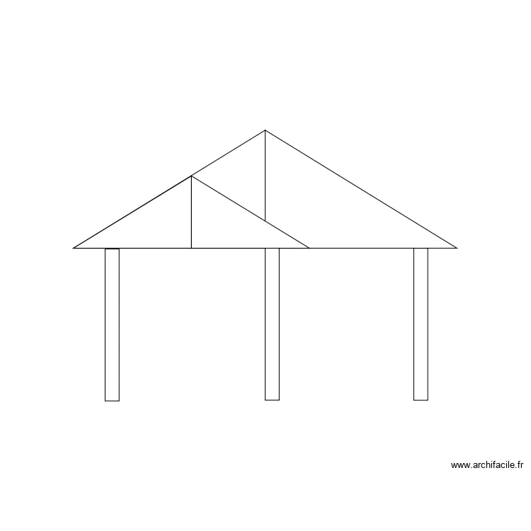 Toiture maison. Plan de 
