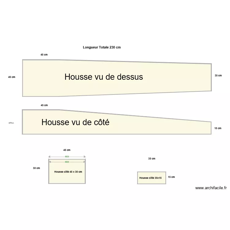 housse Nimm Kota. Plan de 