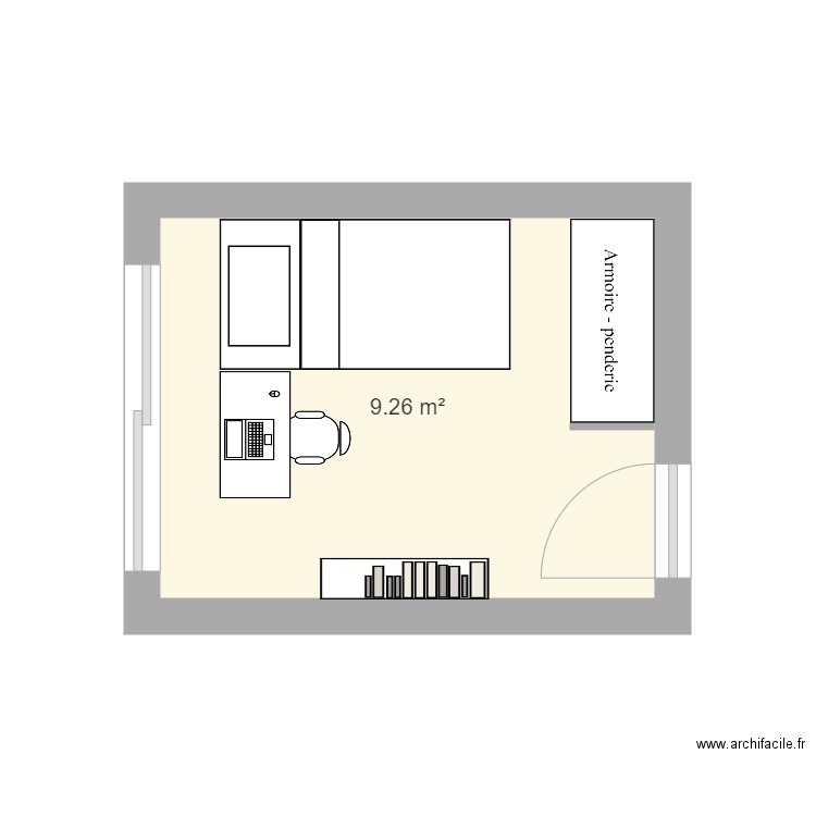 Chambre Aurele. Plan de 0 pièce et 0 m2