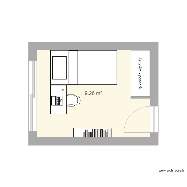 Chambre Aurele. Plan de 