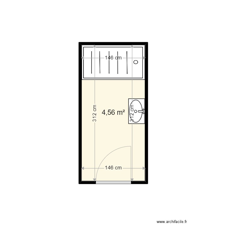 DEMAGNY NATHALIE . Plan de 1 pièce et 5 m2