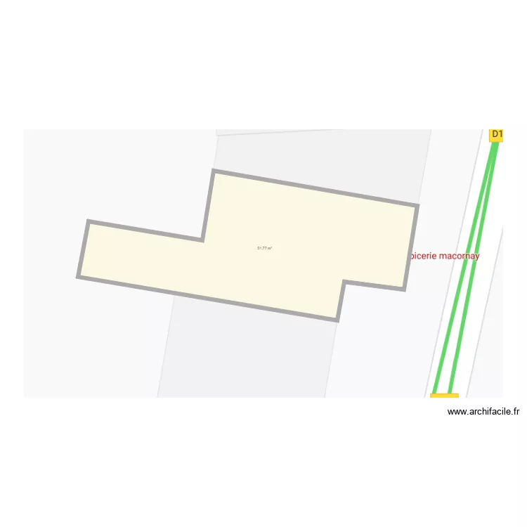 EPICERIE LE MACORNAIS. Plan de 