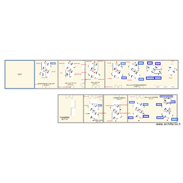 essai. Plan de 9 pièces et 333 m2