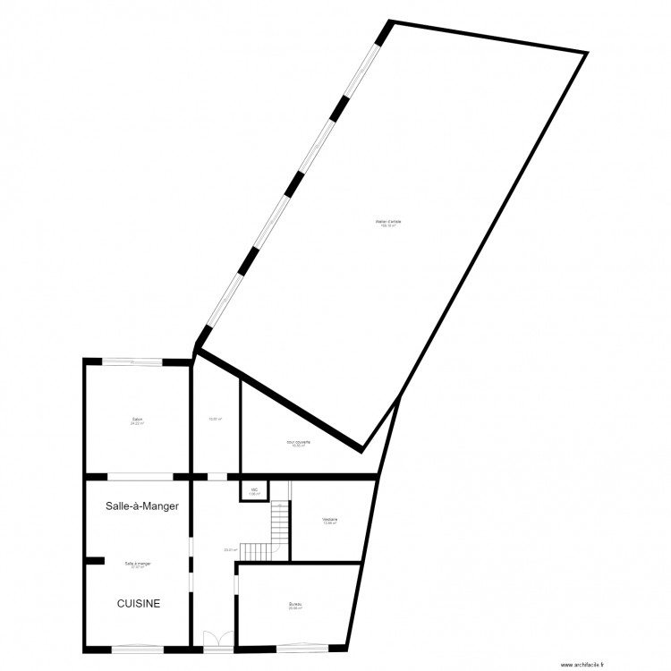 delporte. Plan de 0 pièce et 0 m2