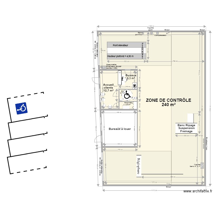 CCT VL SC CT CAPRAISIEN. Plan de 5 pièces et 289 m2