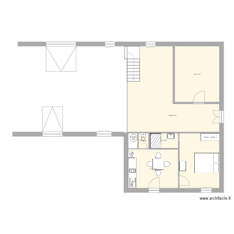 studio 4. Plan de 0 pièce et 0 m2