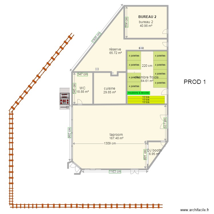 chambre froide 2. Plan de 0 pièce et 0 m2