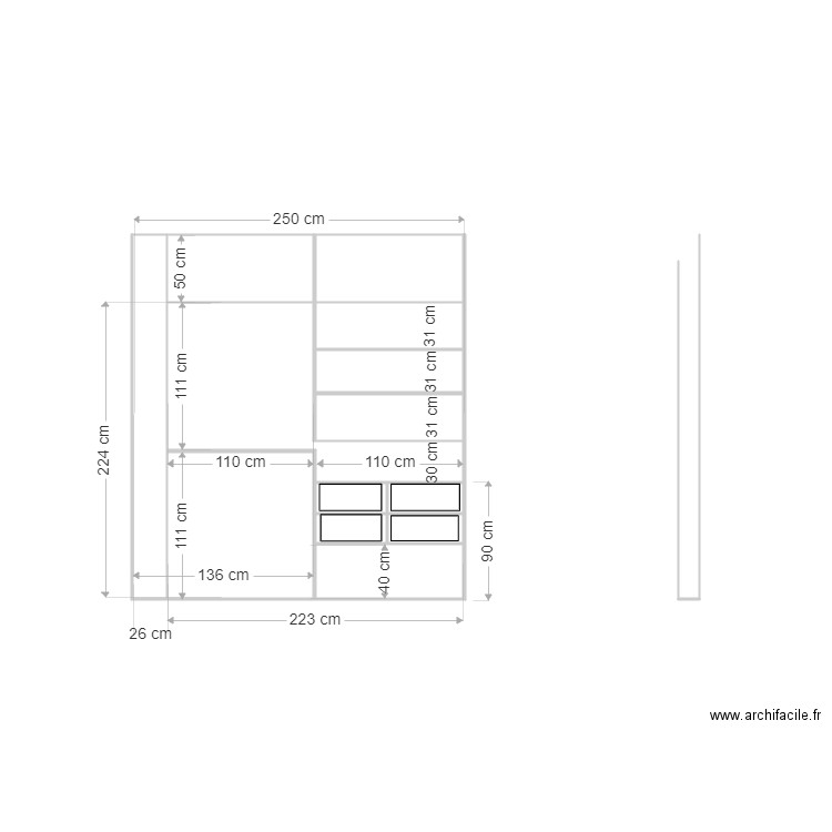 placard chbre 1 int v3. Plan de 0 pièce et 0 m2