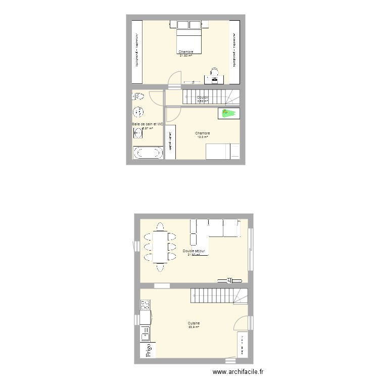 8 étage idée aménagement. Plan de 0 pièce et 0 m2