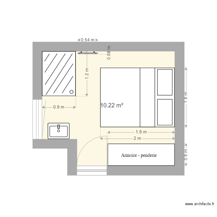 CHAMBRE PARENTS. Plan de 0 pièce et 0 m2