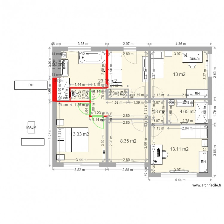 Moulin 1er étage 10 01. Plan de 0 pièce et 0 m2