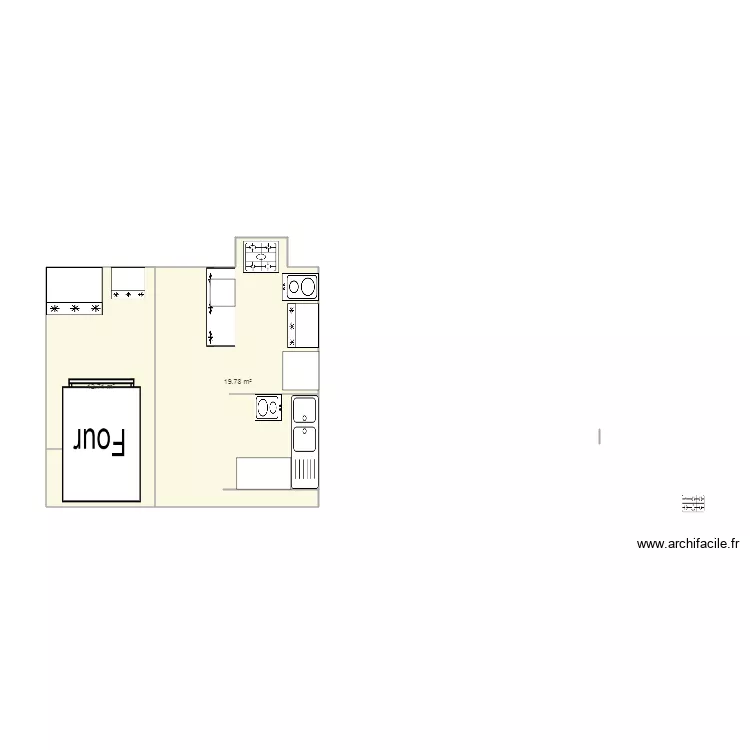 CUISINE FOUR NOUVEAU PROJET. Plan de 