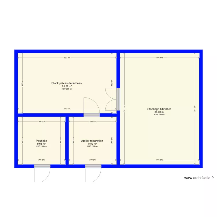 Atelier Maison . Plan de 