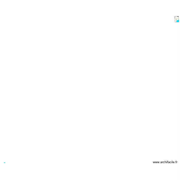 plan studio 3. Plan de 1  et 25 m²