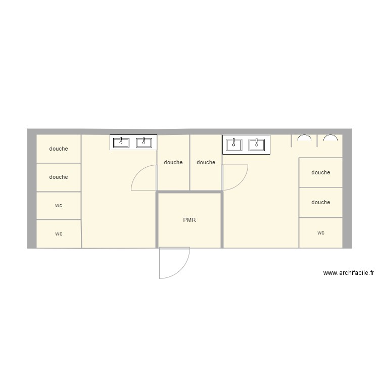 vestiaire. Plan de 0 pièce et 0 m2