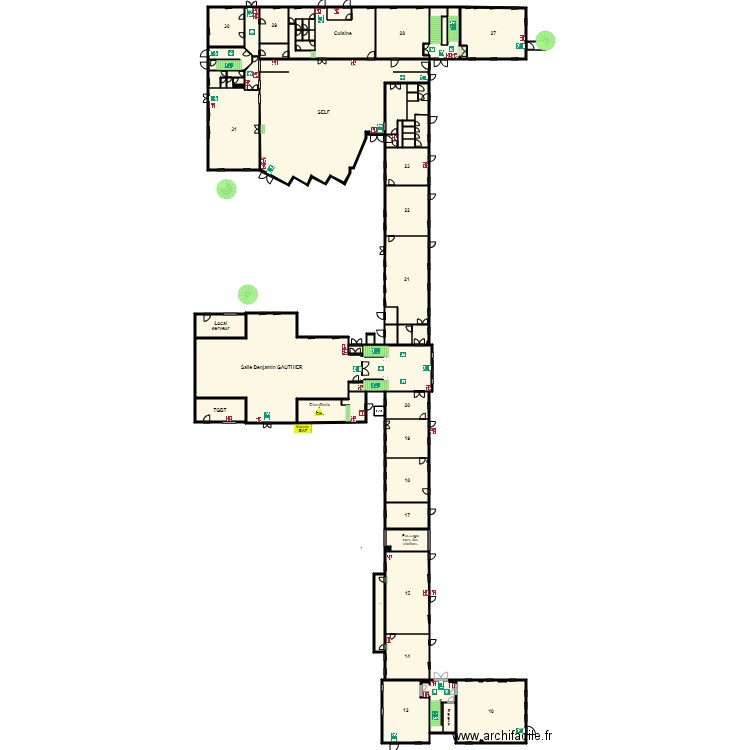 Plan RDC pour est. Plan de 0 pièce et 0 m2