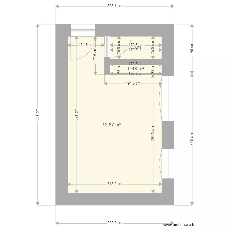 Local gardien. Plan de 