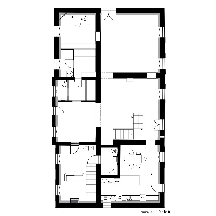 Casa del Parroco version 4. Plan de 0 pièce et 0 m2
