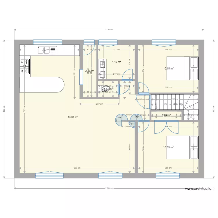 Plan des Castors projet premier &eacute;tage . Plan de 