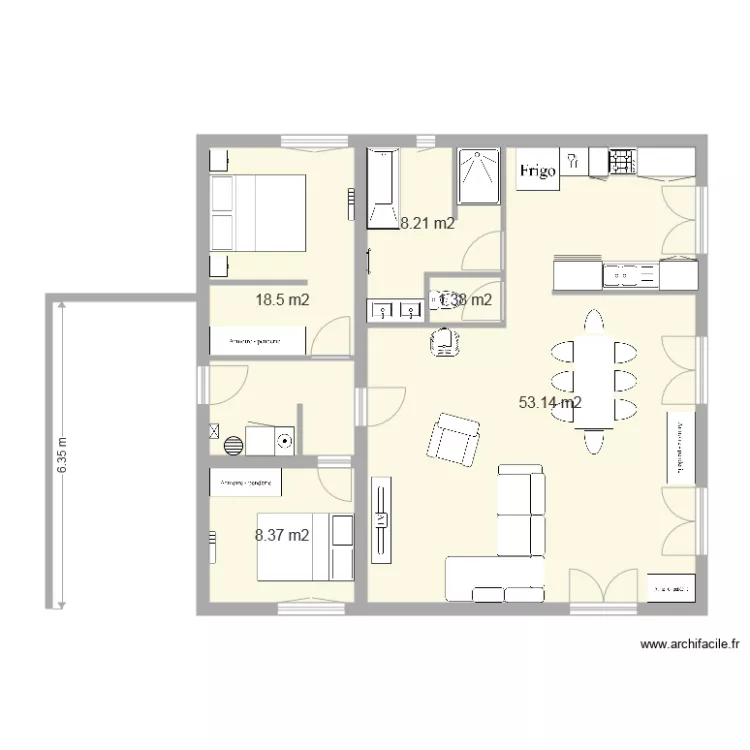 Maison 10x10 2. Plan de 