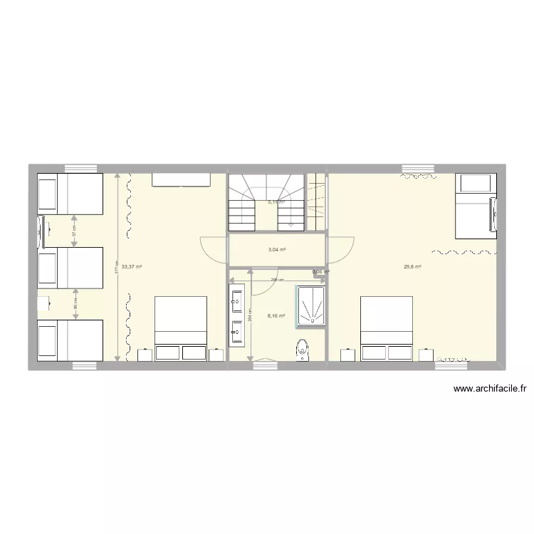 CHAMBRE FAMILIALE. Plan de 