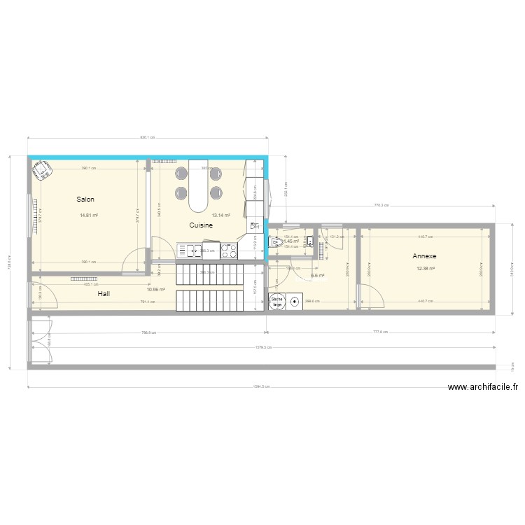 Maison Jérémy Adeline RDZ métré. Plan de 0 pièce et 0 m2