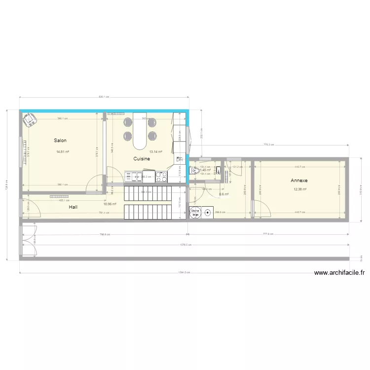 Maison J&eacute;r&eacute;my Adeline RDZ m&eacute;tr&eacute;. Plan de 