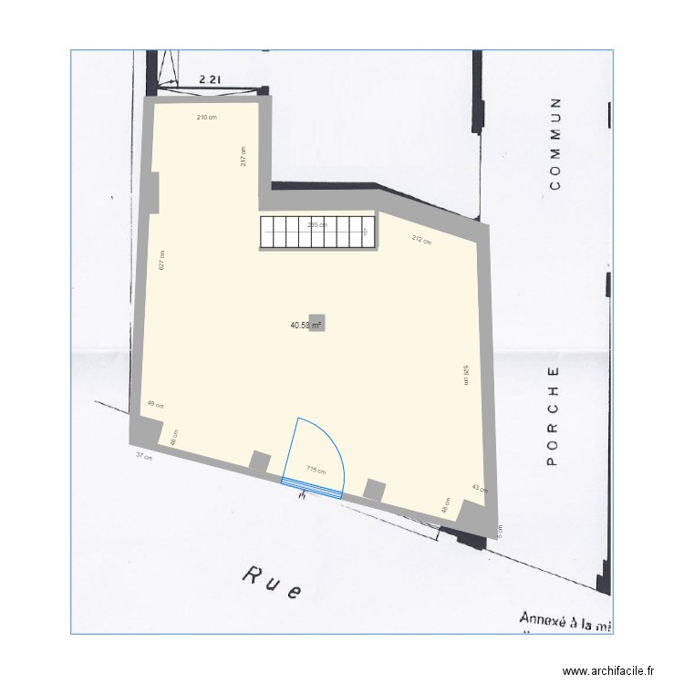 plan de masse local Monceau. Plan de 0 pièce et 0 m2