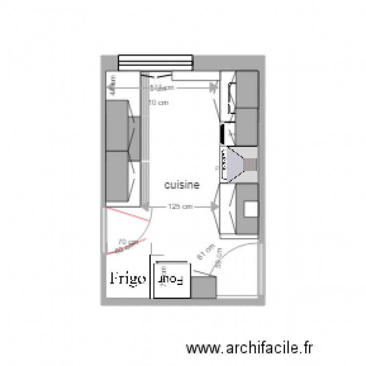 cuisine 4. Plan de 1 pièce et 9 m2