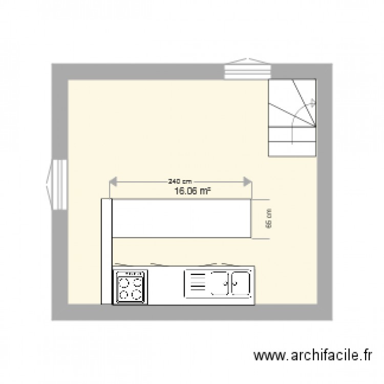 Cuisine. Plan de 0 pièce et 0 m2