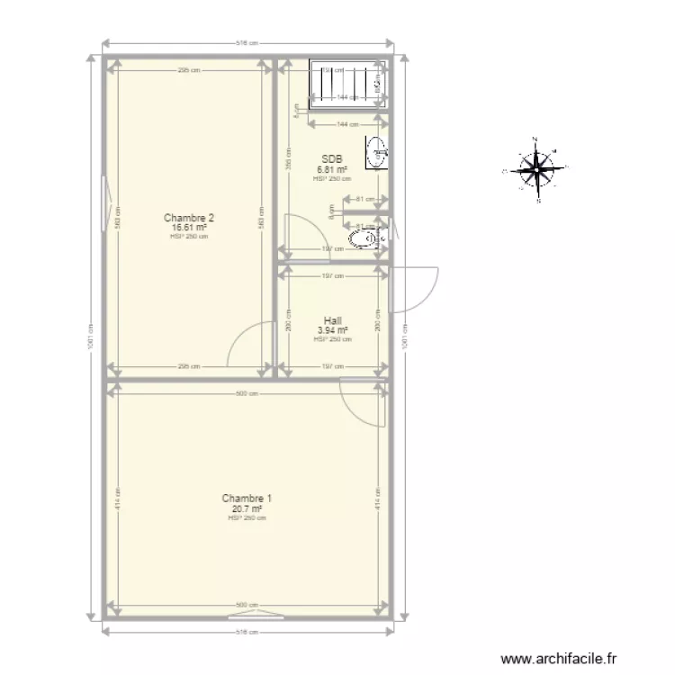 Am&eacute;nagement &eacute;tage nouvelle maison Luc. Plan de 