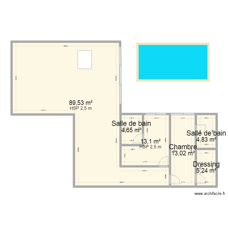 francois 2. Plan de 6 pièces et 130 m2