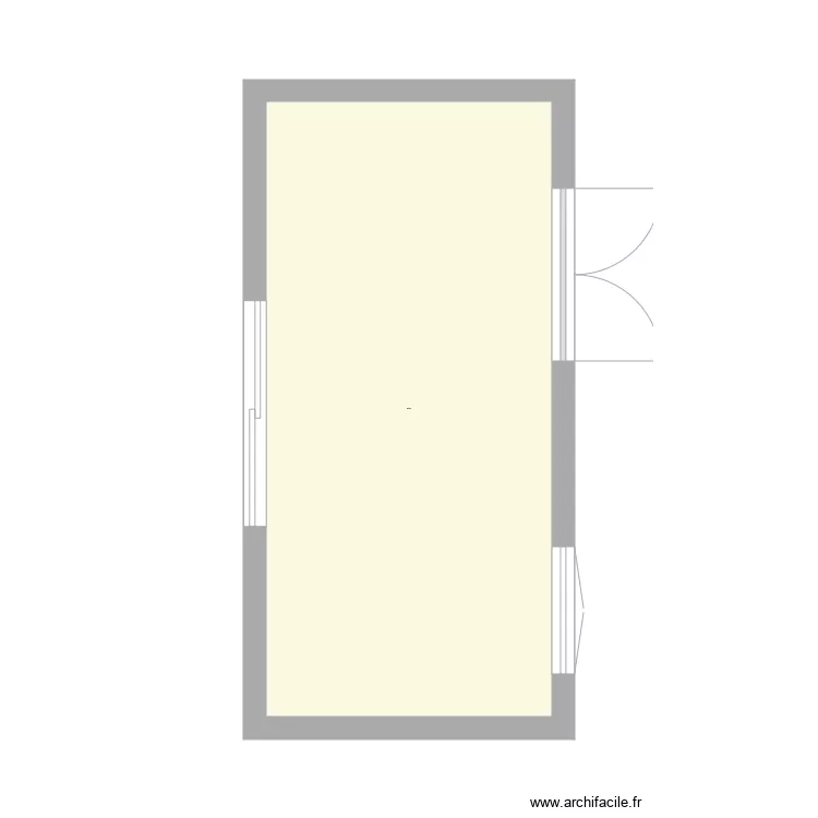 Veranda vide. Plan de 